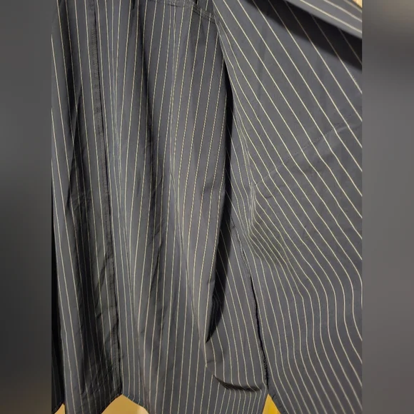 Alo Pinstripe Daylight  Button Down Longsleeve Shirt Blue Women's Size L NWT - Picture 6 of 10